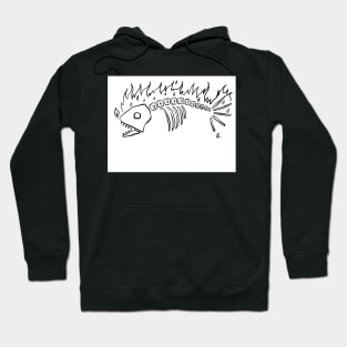 Flaming Fish Skeleton Hoodie